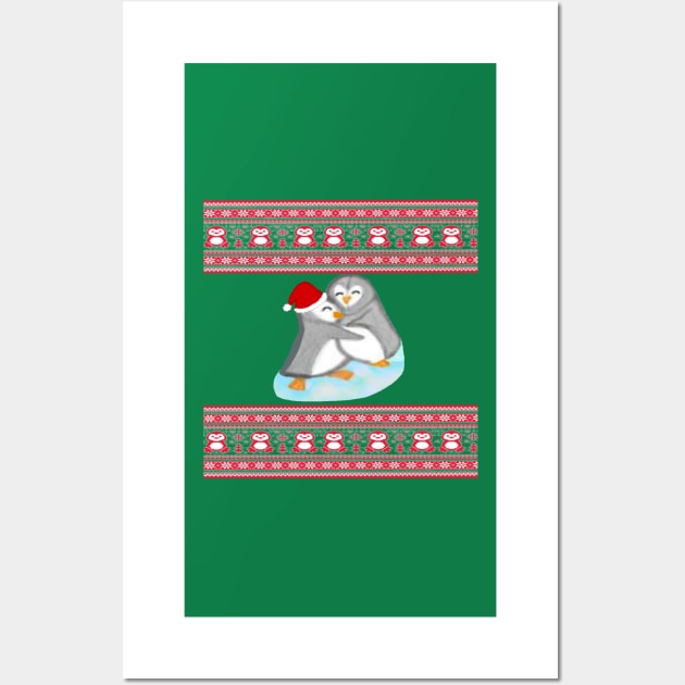 Penguin Christmas Sweater 2 Wall Art by CatGirl101